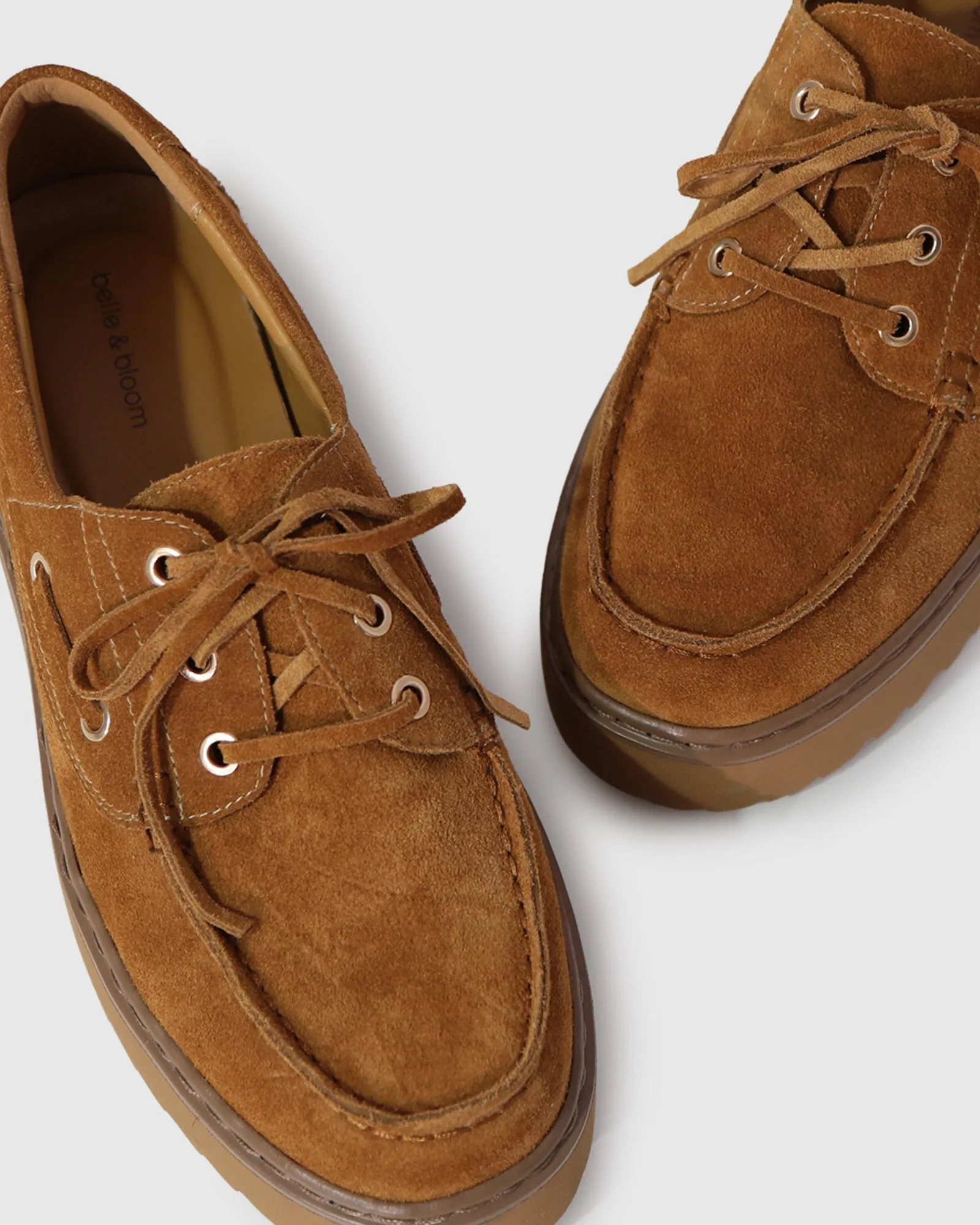 Yachting Day Suede Boat Shoe - Caramel sold by Belle & Bloom product image thumbnail 2
