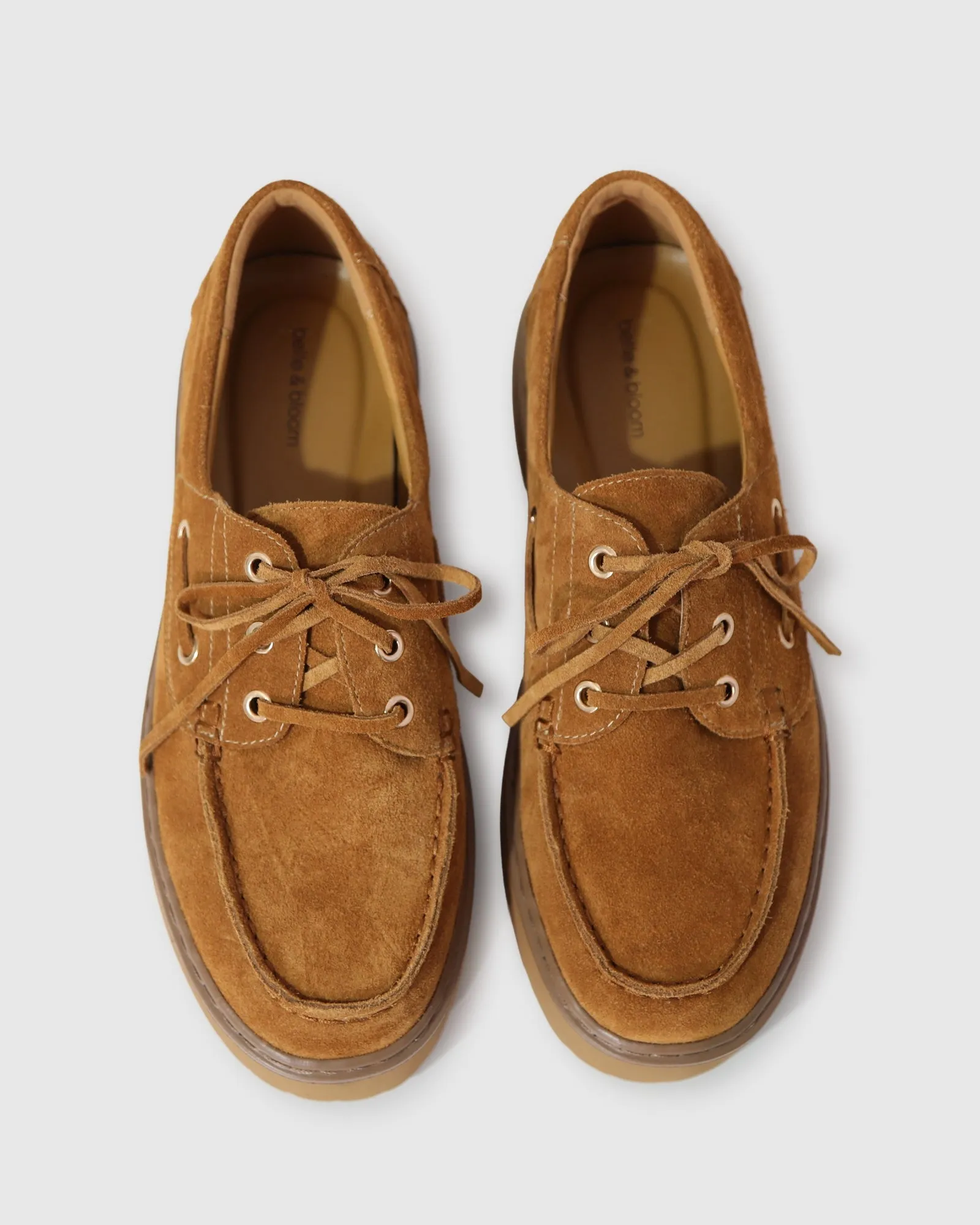 Yachting Day Suede Boat Shoe - Caramel sold by Belle & Bloom product image thumbnail 3