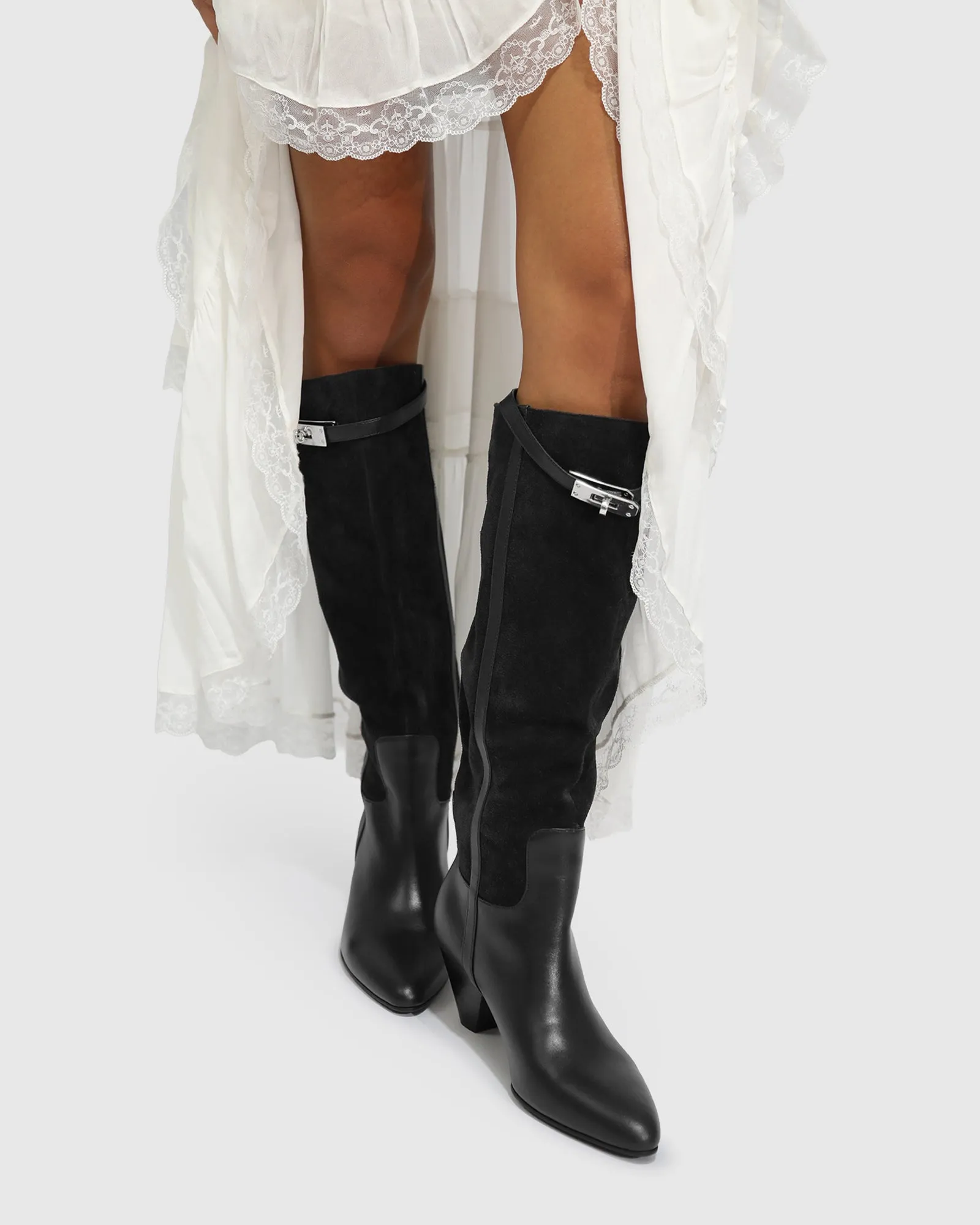 Wild Thing Knee-High Boots - Black sold by Belle & Bloom
