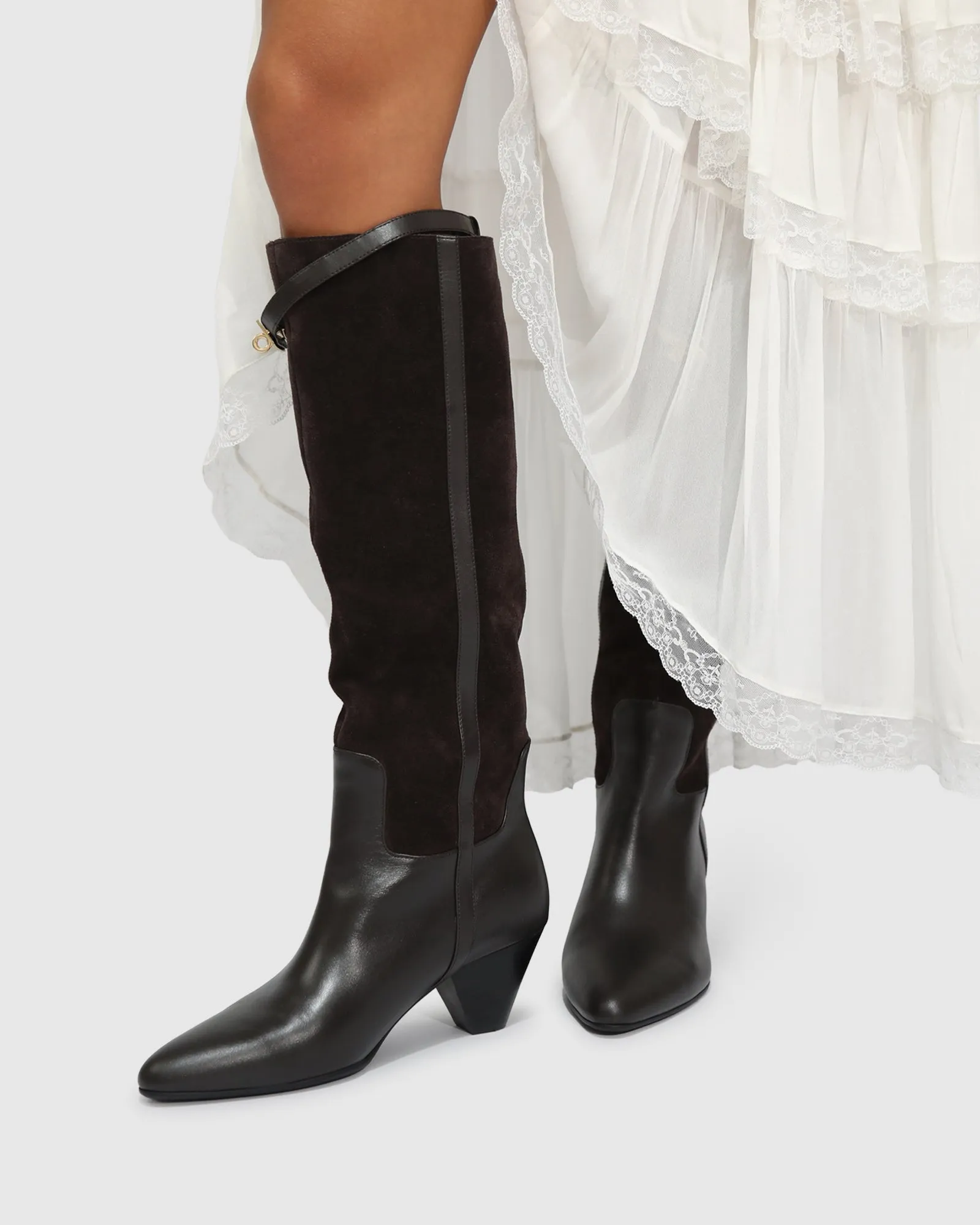 Wild Thing Knee-High Boots - Chocolate sold by Belle & Bloom product image thumbnail 2
