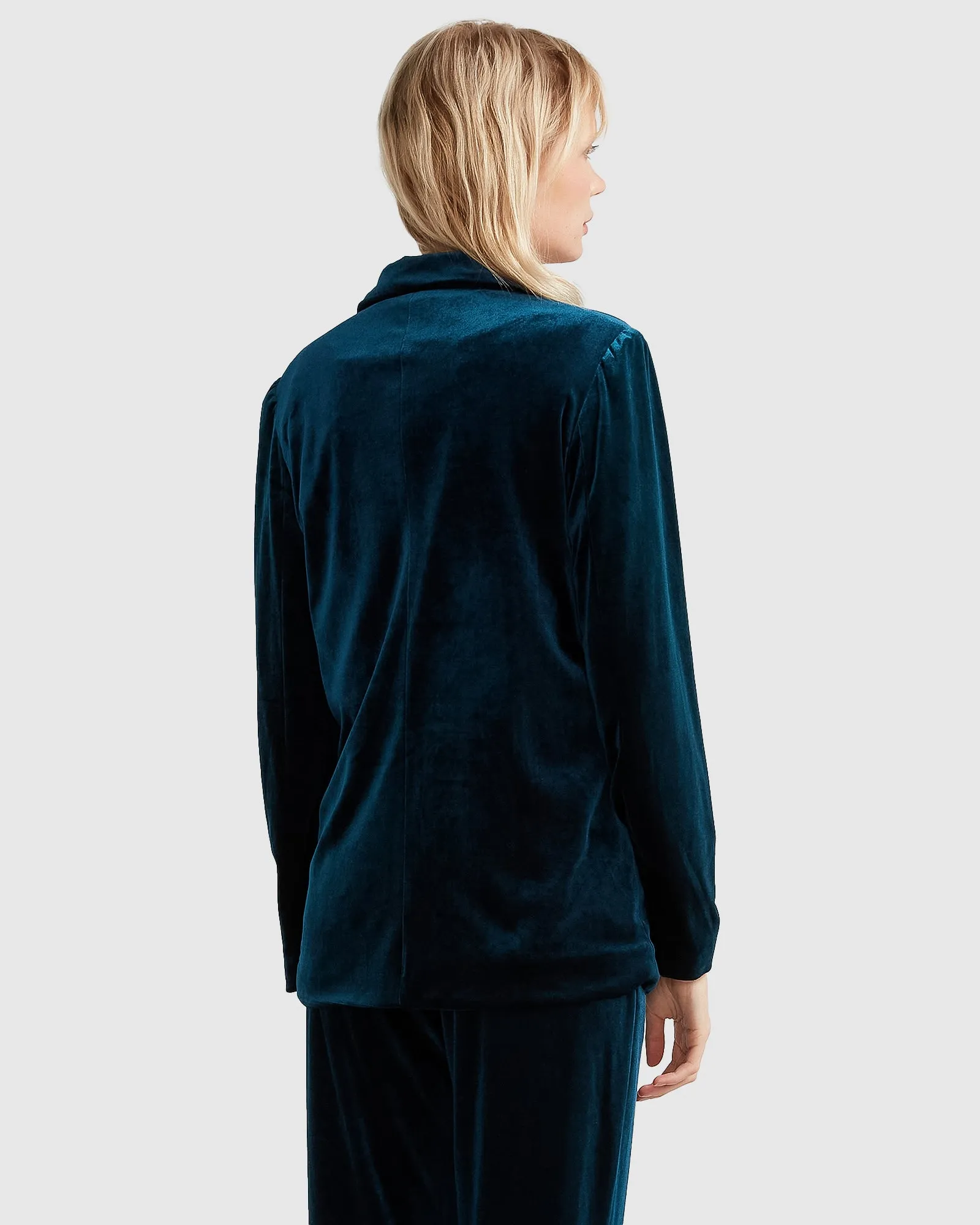 Eternity Velvet Blazer - Dark Teal sold by Belle & Bloom product image thumbnail 4