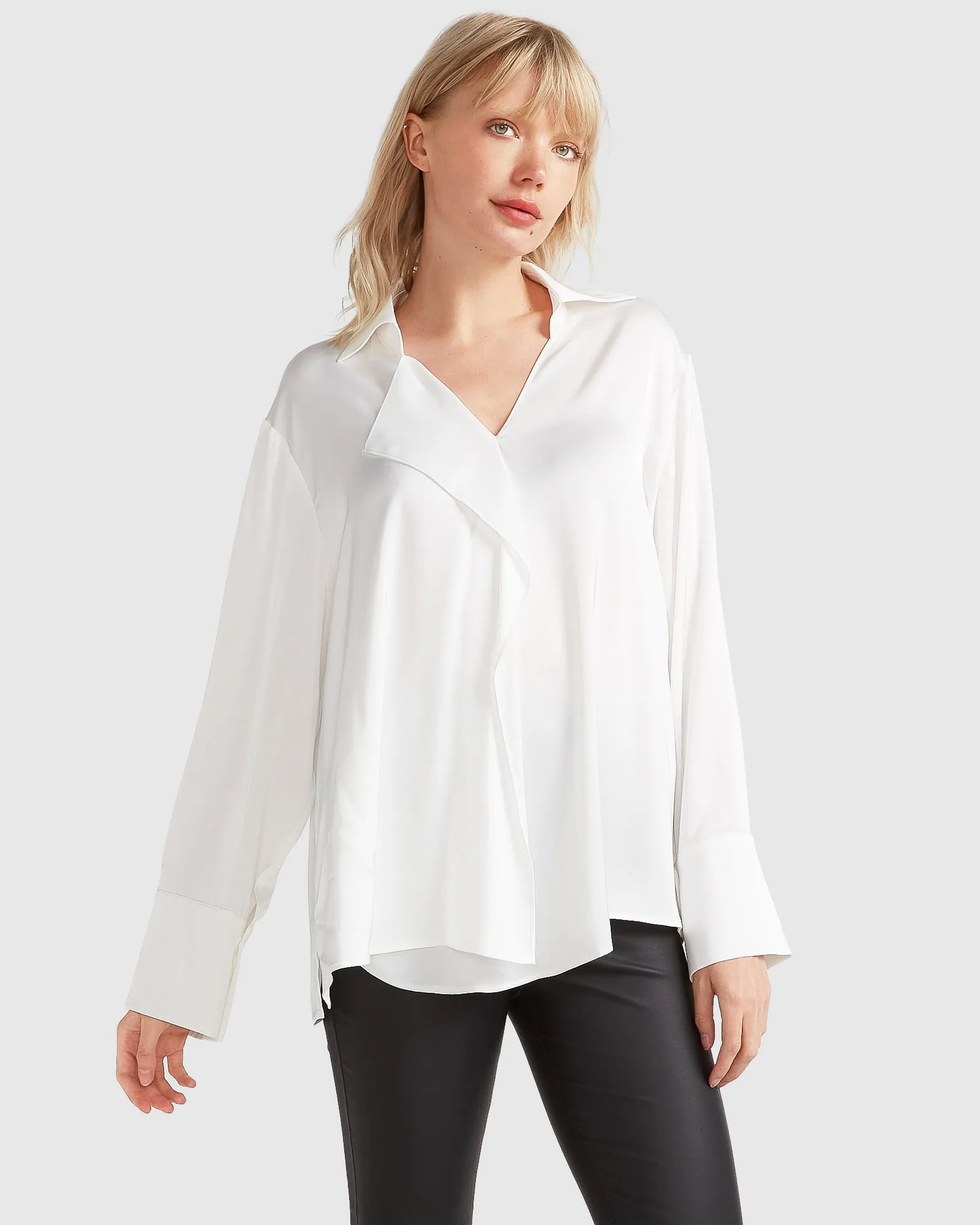Gemini Waterfall Shirt - White sold by Belle & Bloom product image thumbnail 2