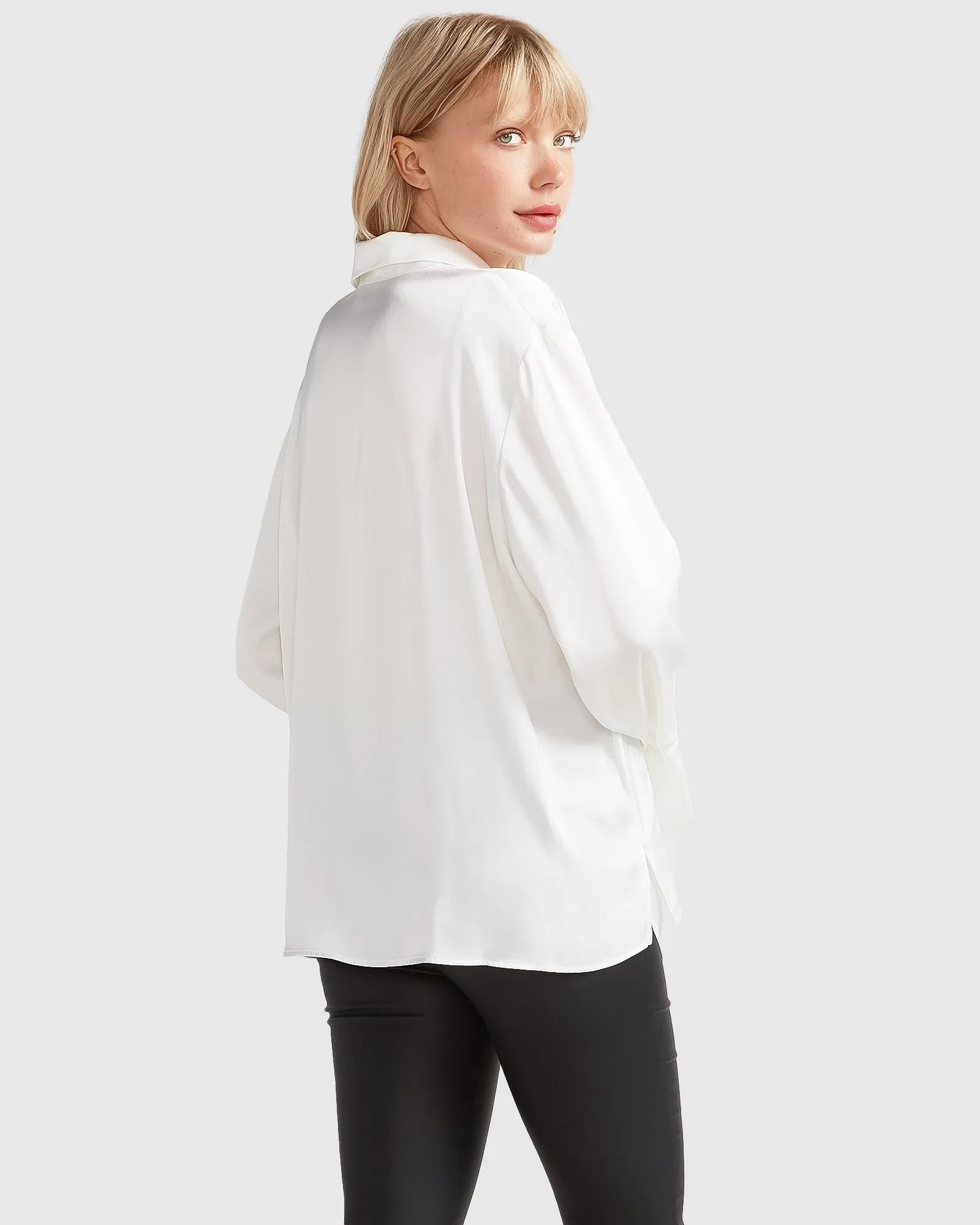 Gemini Waterfall Shirt - White sold by Belle & Bloom product image thumbnail 4