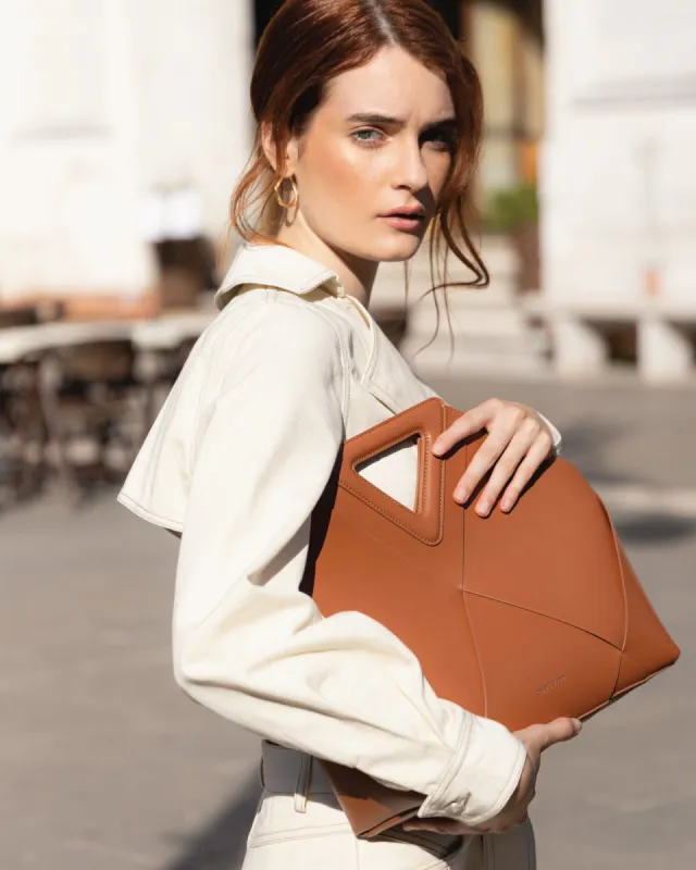 Love Locked Handbag - Camel sold by Belle & Bloom