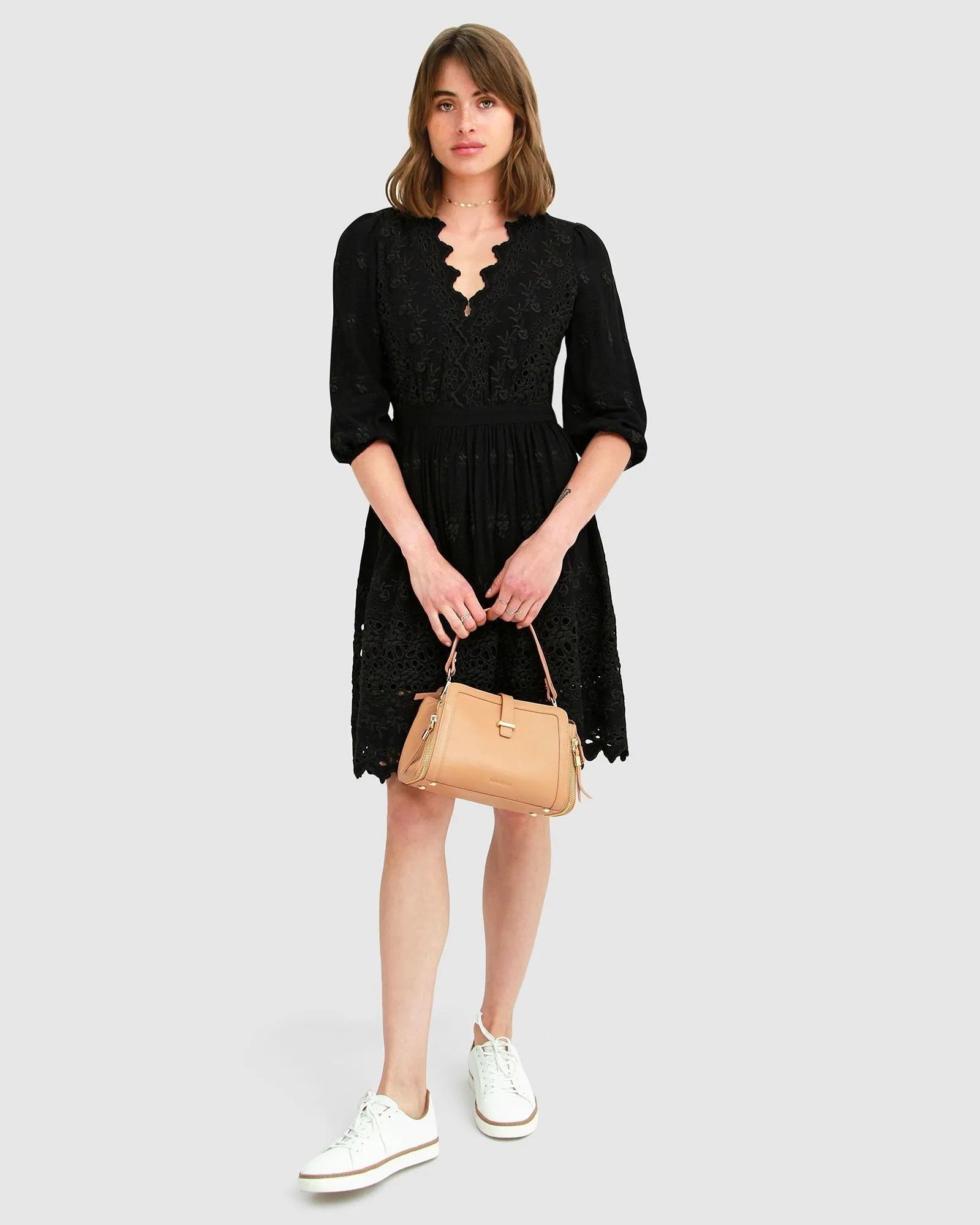 Sweet Talk Eyelet Mini Dress - Black sold by Belle & Bloom product image thumbnail 5