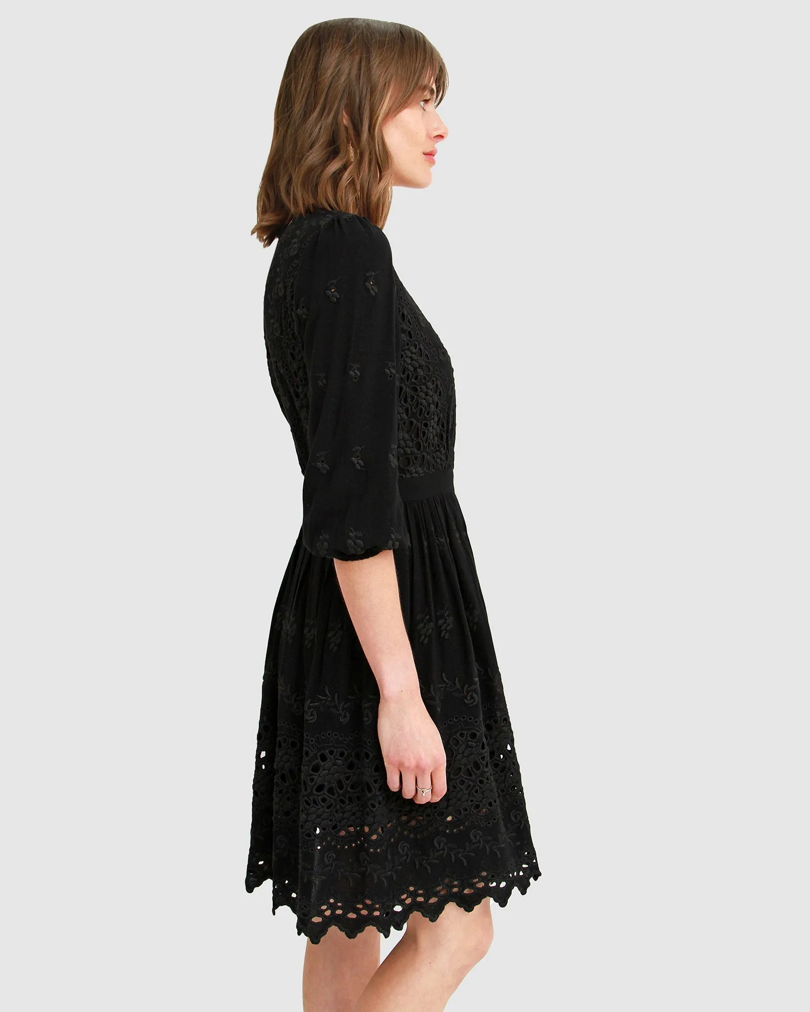 Sweet Talk Eyelet Mini Dress - Black sold by Belle & Bloom product image thumbnail 2