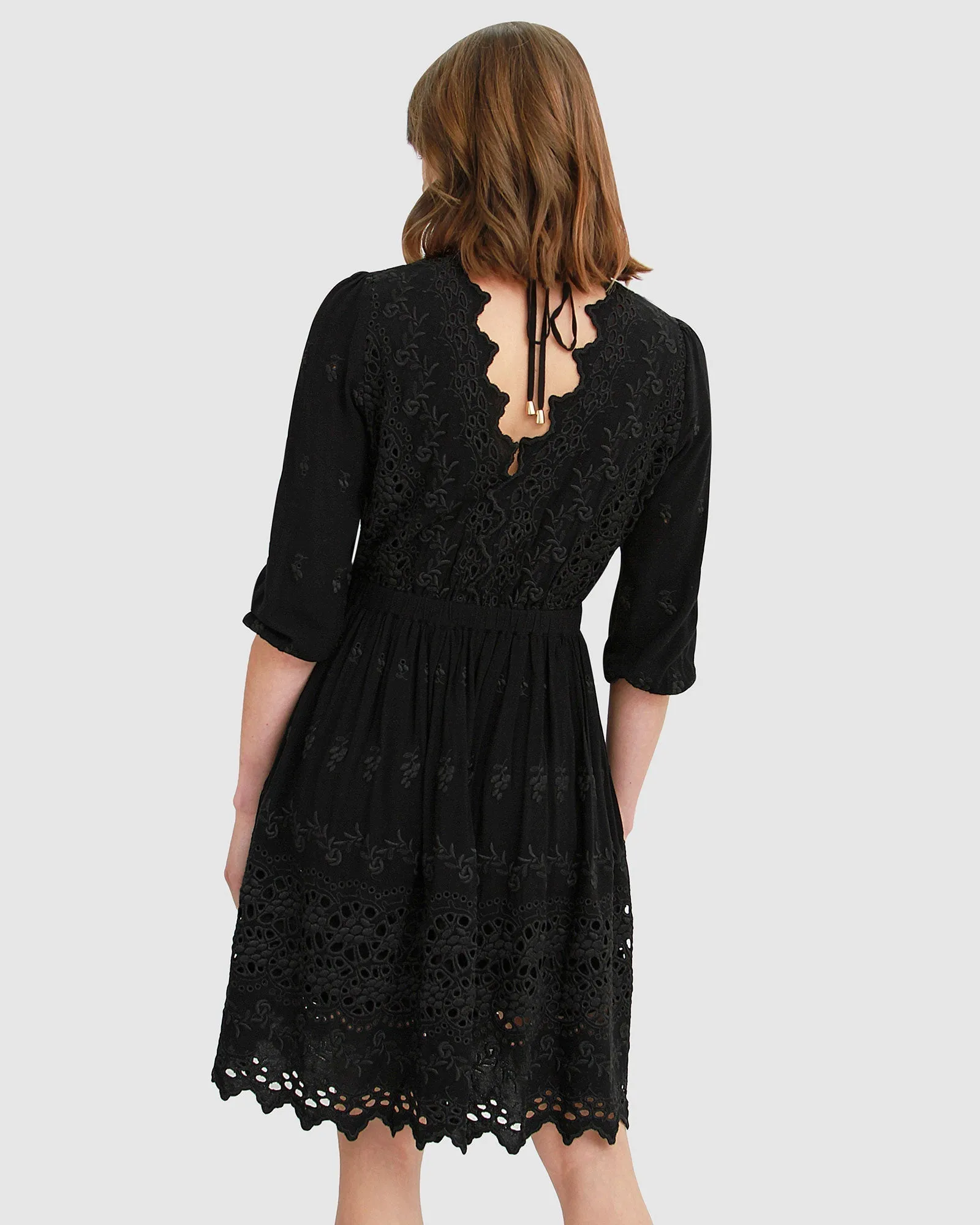 Sweet Talk Eyelet Mini Dress - Black sold by Belle & Bloom product image thumbnail 4