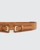 London Fog Leather Waist Belt - Brown sold by Belle & Bloom