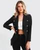 Princess Polina Textured Weave Blazer - Black sold by Belle & Bloom