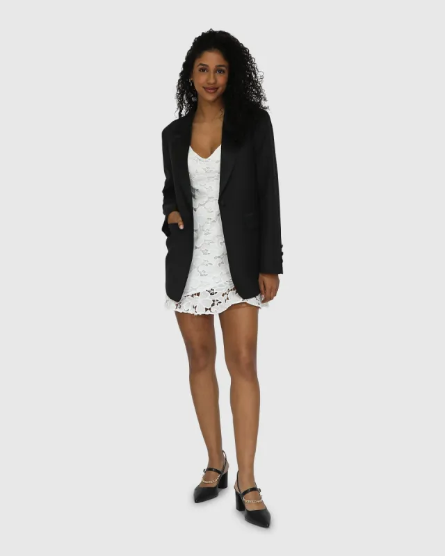 Head To Head Tuxedo Jacket - Black sold by Belle & Bloom