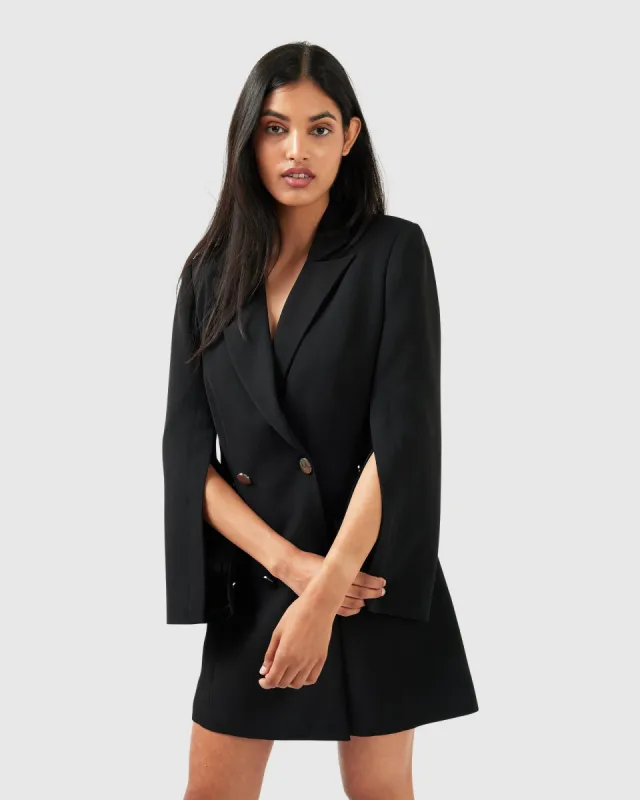 Diamond Heart Blazer Dress - Black sold by Belle & Bloom