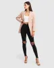 Princess Polina Textured Weave Blazer - Blush sold by Belle & Bloom