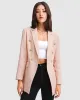 Princess Polina Textured Weave Blazer - Blush sold by Belle & Bloom