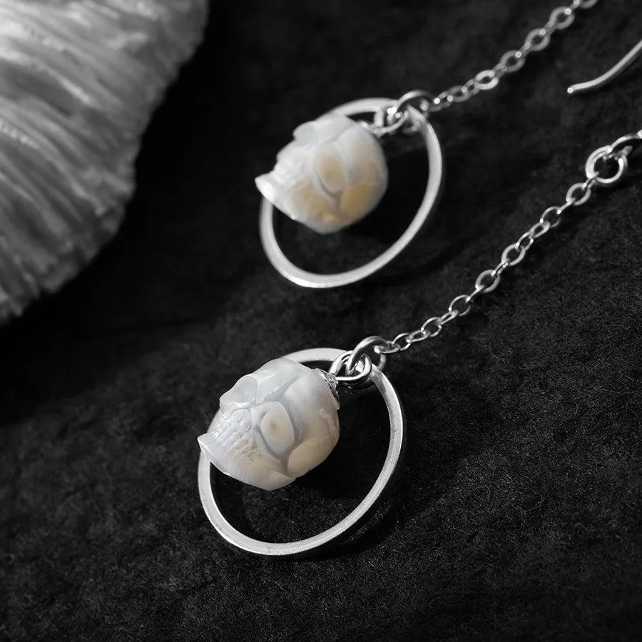 Geometric Pearl Skul Dangle Earrings sold by Belle Juri product image thumbnail 5