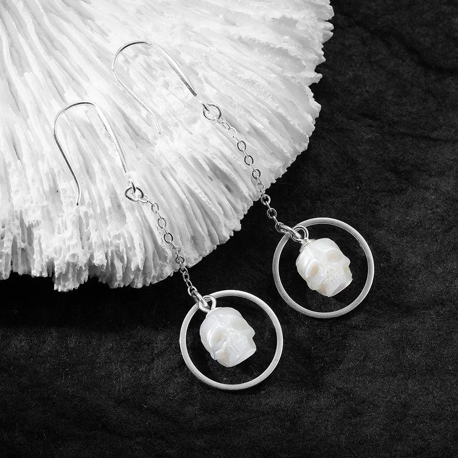 Geometric Pearl Skul Dangle Earrings sold by Belle Juri product image thumbnail 3