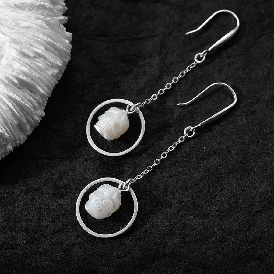 Geometric Pearl Skul Dangle Earrings sold by Belle Juri product image thumbnail 2