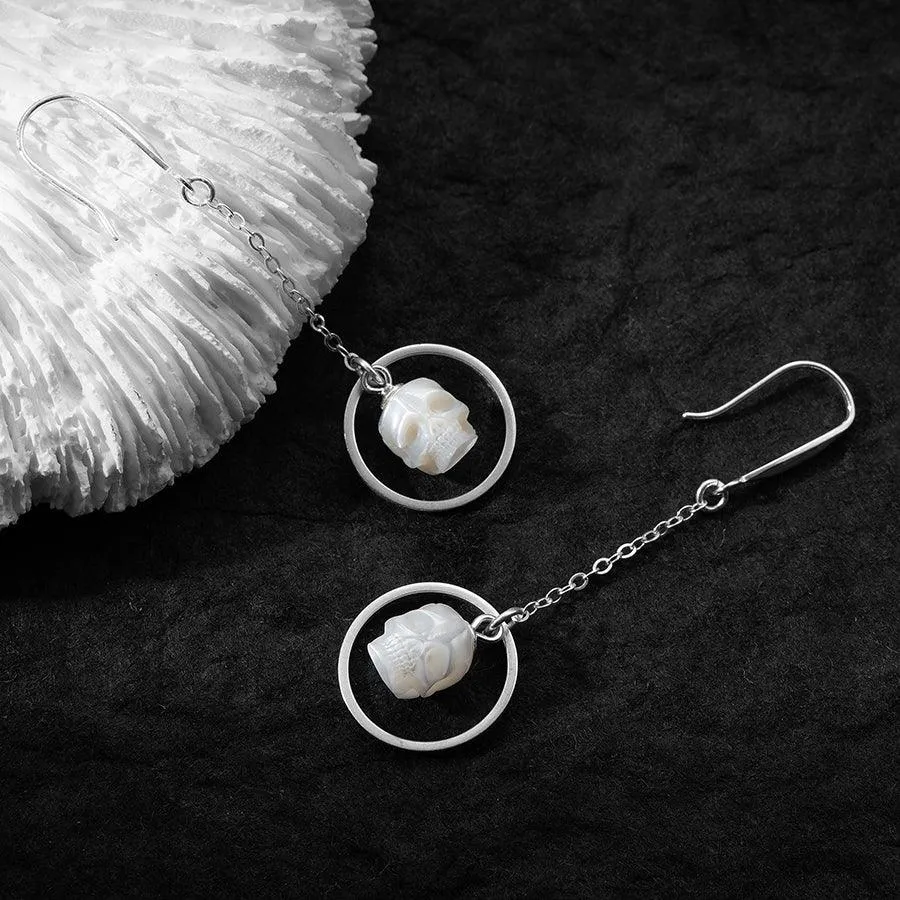 Geometric Pearl Skul Dangle Earrings sold by Belle Juri product image thumbnail 4