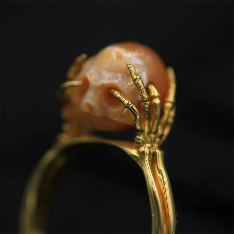 Be A Thinker Pearl Cranium Ring sold by Belle Juri product image thumbnail 5