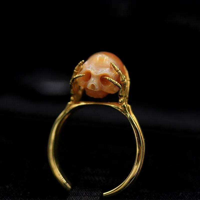 Be A Thinker Pearl Cranium Ring sold by Belle Juri product image thumbnail 3