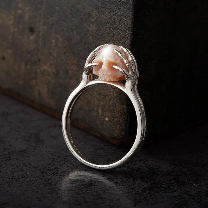 Hands On Head Pearl Cranium Ring sold by Belle Juri product image thumbnail 3