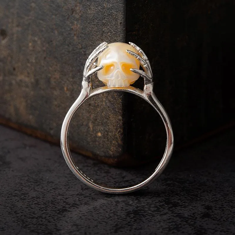 Hands On Head Pearl Cranium Ring sold by Belle Juri product image thumbnail 5