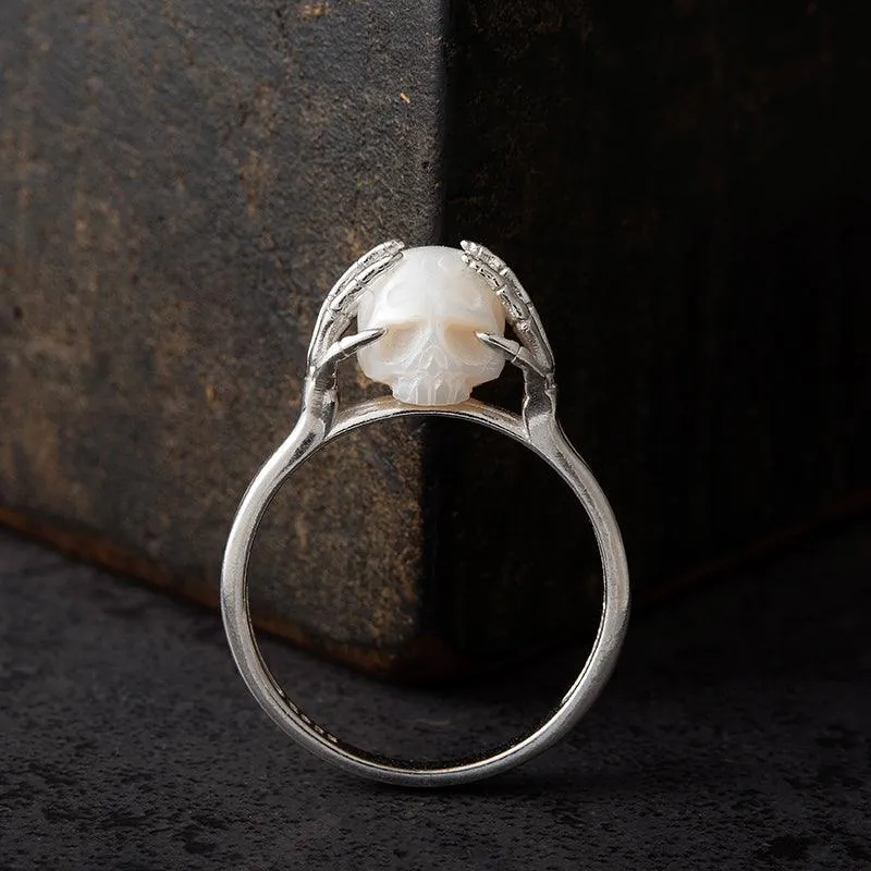 Hands On Head Pearl Cranium Ring sold by Belle Juri product image thumbnail 4