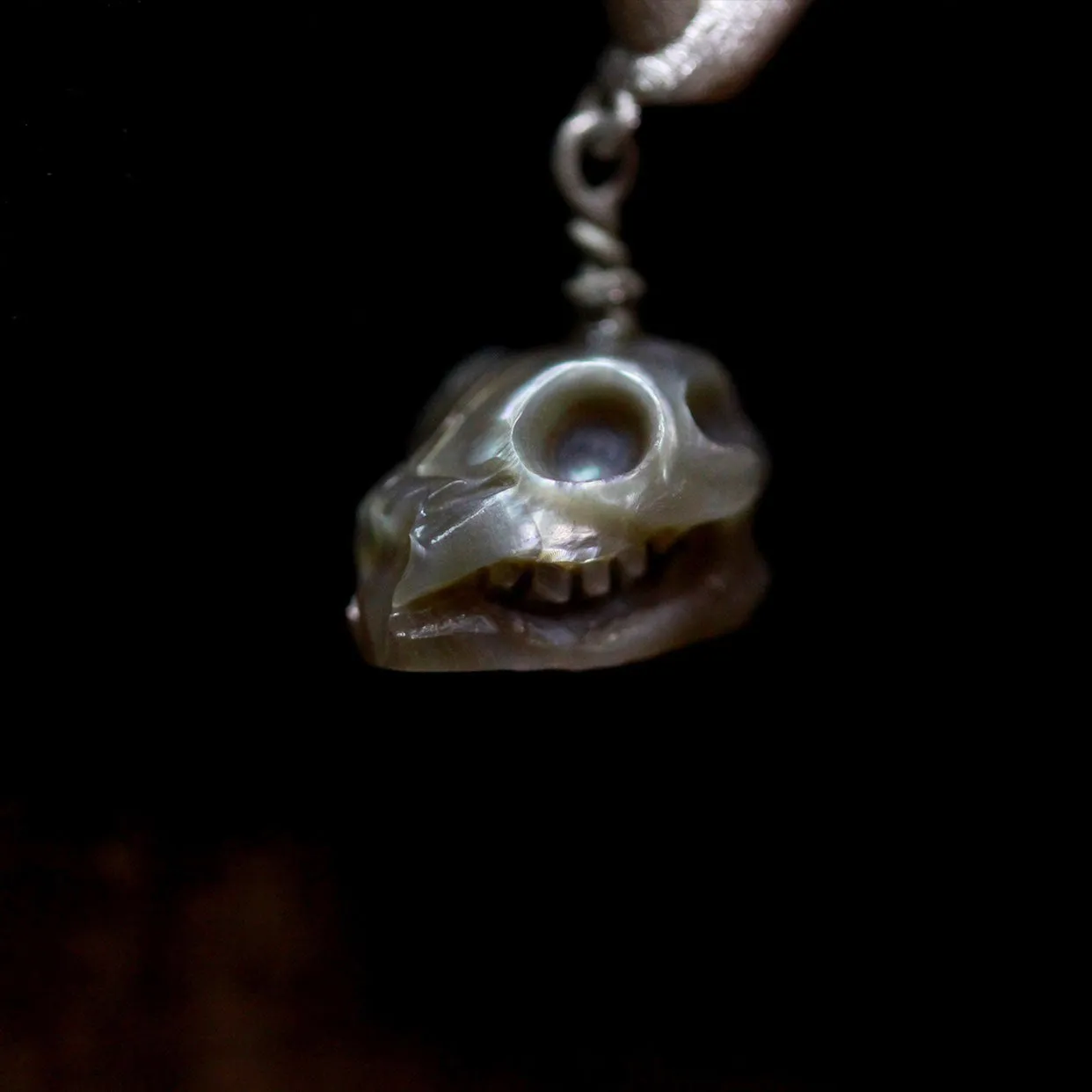 Carved Pearl Deer Antler Necklace sold by Belle Juri product image thumbnail 3