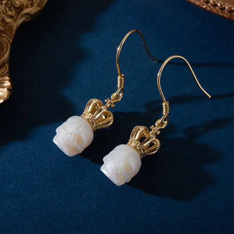 Gold Crown Pearl Skull Jewelry Set sold by Belle Juri