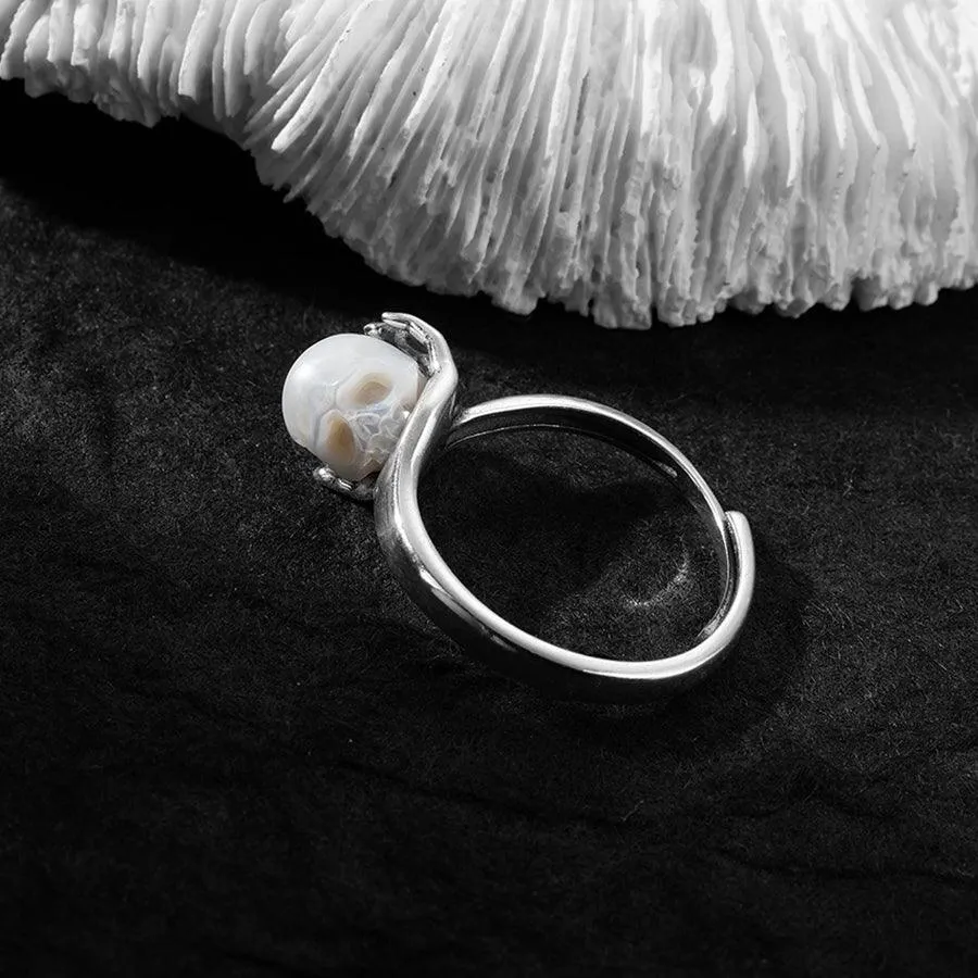 Cranium Pearl In Hand Ring sold by Belle Juri product image thumbnail 4