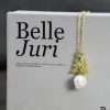 Dainty Christmas Tree Pearl Skull Necklace sold by Belle Juri