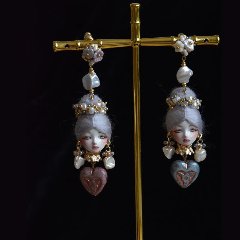 Enchanting Baroque Salomé Doll Earrings sold by Belle Juri