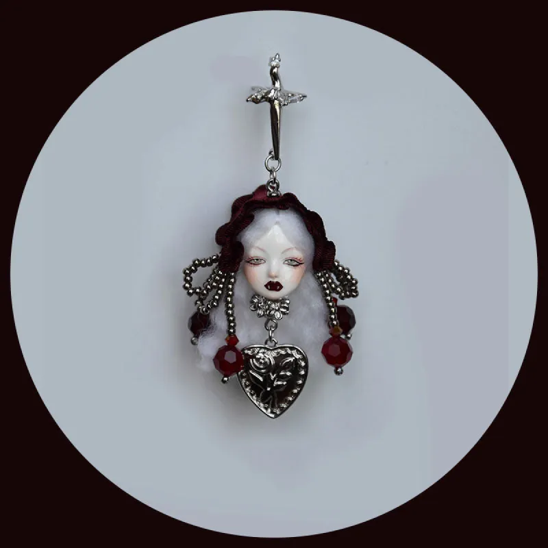 Gothic Style Handcrafted Vampire Princess Earrings sold by Belle Juri