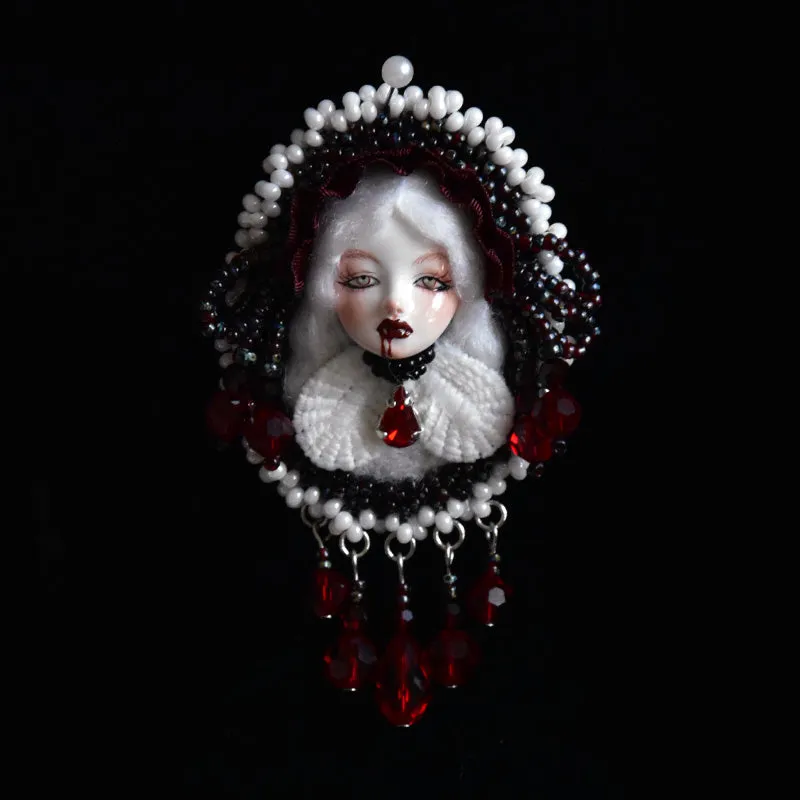 Handmade Antique-Inspired Royal Court Doll Brooch sold by Belle Juri product image thumbnail 4