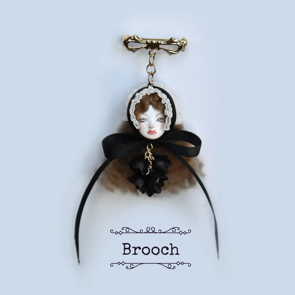 Artisan Crafted Dark Lolita Fashion Doll Earrings sold by Belle Juri product image thumbnail 4