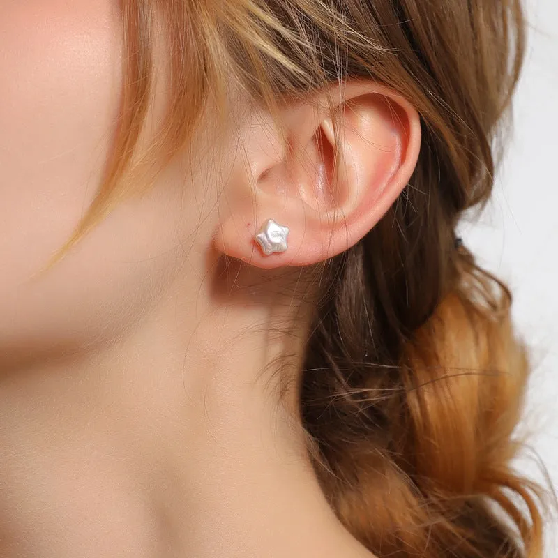 Baroque Star Pearl Stud Earrings sold by Belle Juri product image thumbnail 2