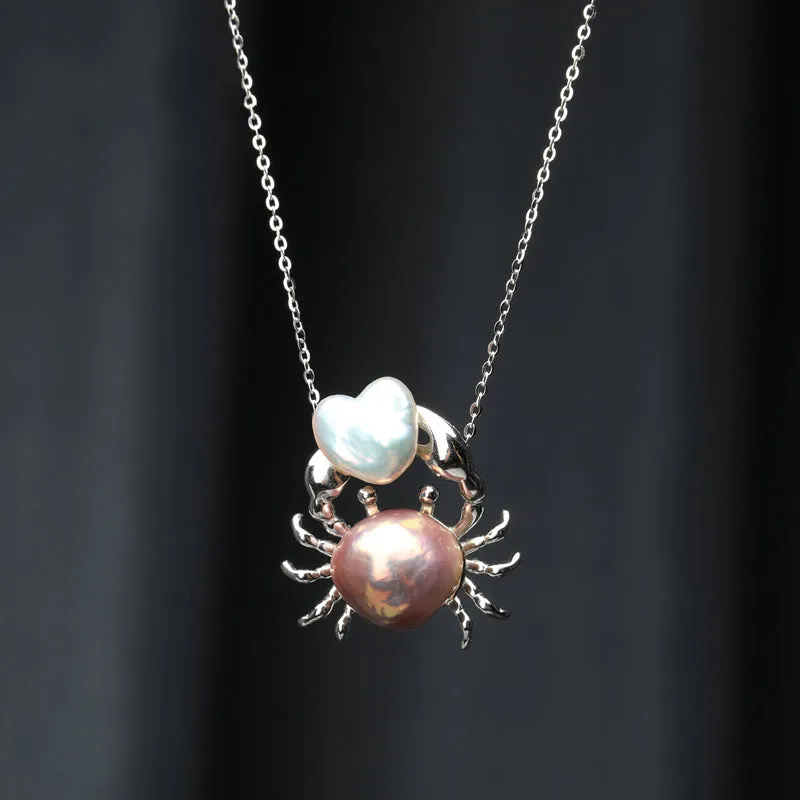Crab Baroque Pearl Necklace sold by Belle Juri