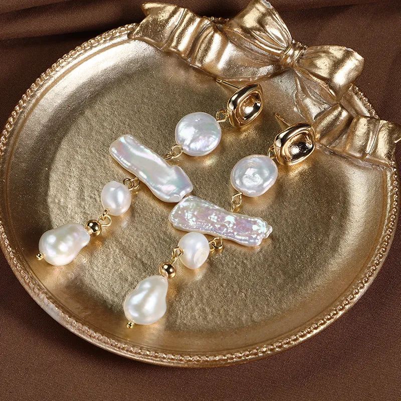 Vintage Elegance Baroque Pearl Drop Earrings sold by Belle Juri product image thumbnail 3