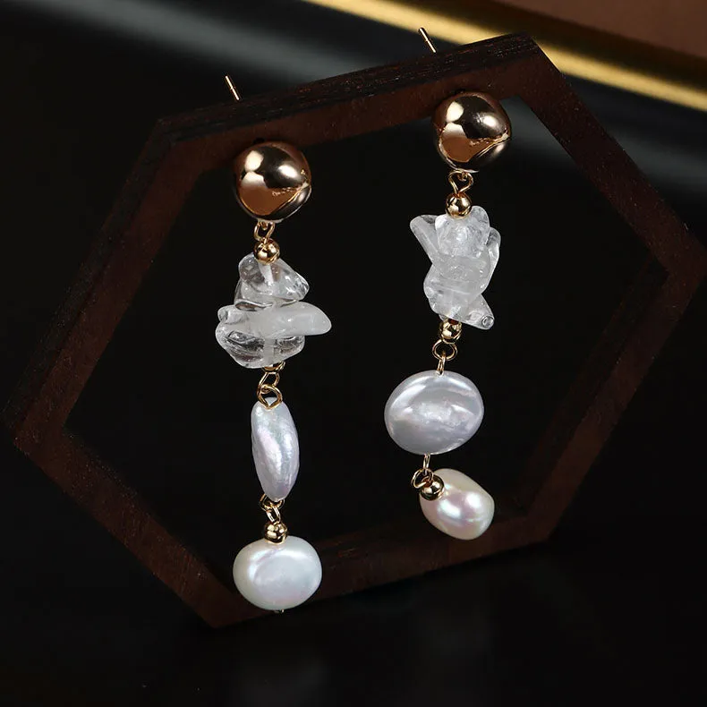 Vintage Elegance Baroque Pearl Drop Earrings sold by Belle Juri product image thumbnail 5