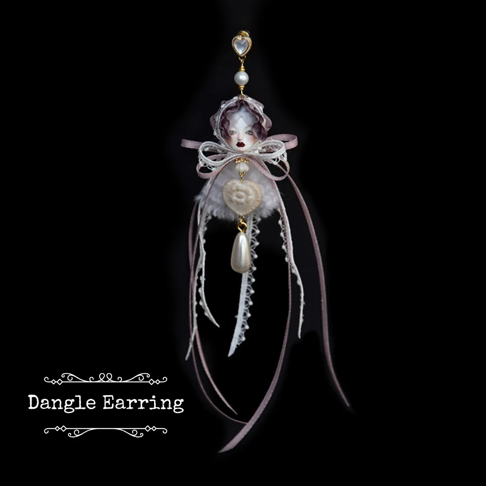 Handcrafted Alice Doll Pearl Earrings sold by Belle Juri product image thumbnail 3
