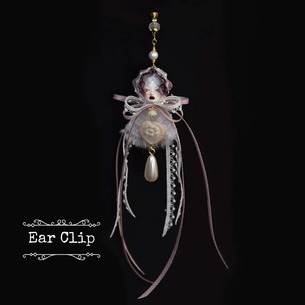Handcrafted Alice Doll Pearl Earrings sold by Belle Juri product image thumbnail 4