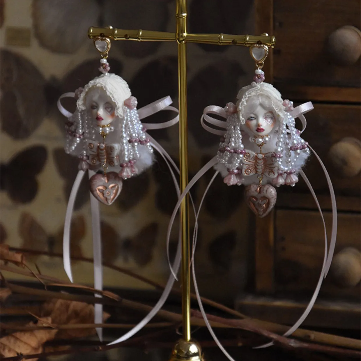 Original Handcrafted Lolita Doll Earrings sold by Belle Juri product image thumbnail 3