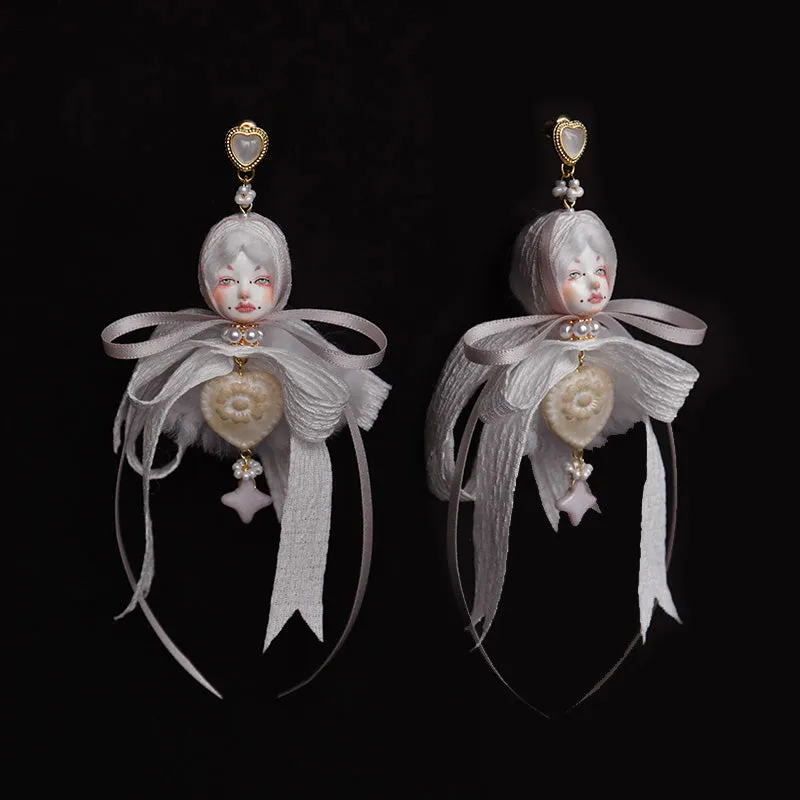 Vintage Lace Alice Doll Earrings sold by Belle Juri