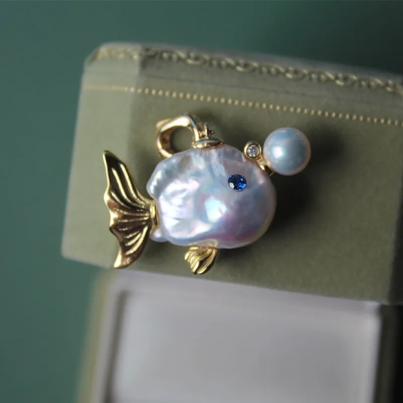 Handcrafted Whale Baroque Pearl Necklace sold by Belle Juri product image thumbnail 3