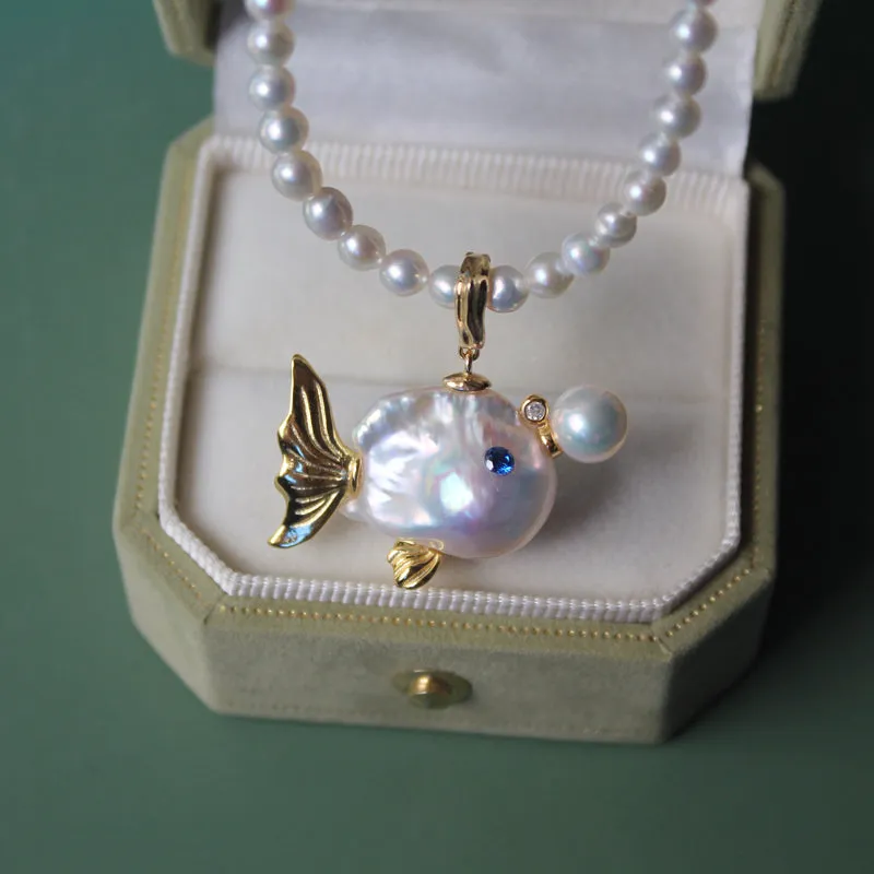 Handcrafted Whale Baroque Pearl Necklace sold by Belle Juri product image thumbnail 5