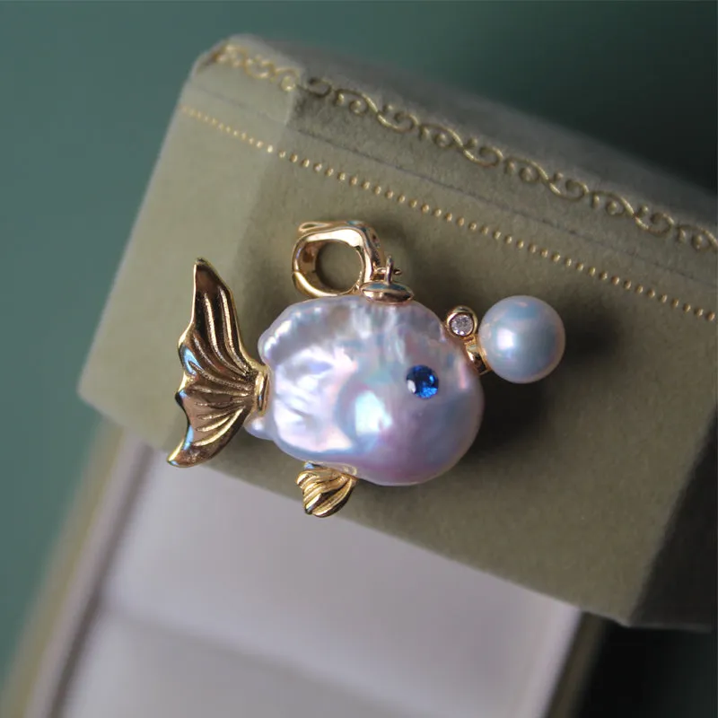 Handcrafted Whale Baroque Pearl Necklace sold by Belle Juri product image thumbnail 2