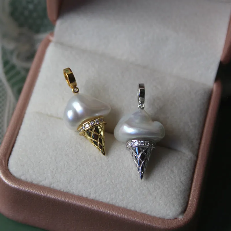 Ice Cream Baroque Pearl Necklace sold by Belle Juri product image thumbnail 3