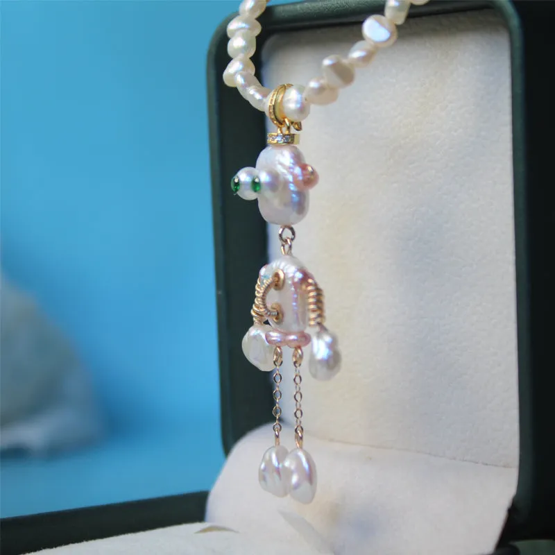 Handmade Steampunk Robot Baroque Pearl Pendant sold by Belle Juri product image thumbnail 3