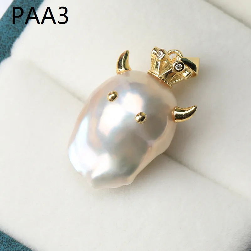 Whimsical Baroque Pearl Monster Pendant sold by Belle Juri product image thumbnail 5