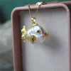 Baroque Pearl Whale  Necklace sold by Belle Juri