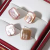 Baroque Square Pearl Earrings sold by Belle Juri